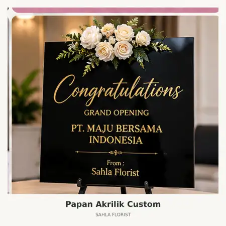 Papan Bunga Akrilik Tana Tidung